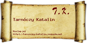 Tarnóczy Katalin névjegykártya